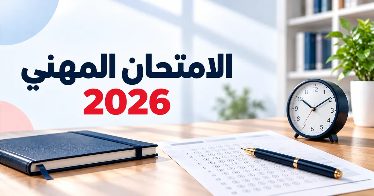 الامتحان المهني 2026: دليل الاستعداد وتحميل توصيفات 2025 PDF