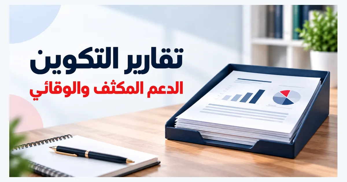 نماذج تقارير التكوين حول الدعم المكثف والوقائي